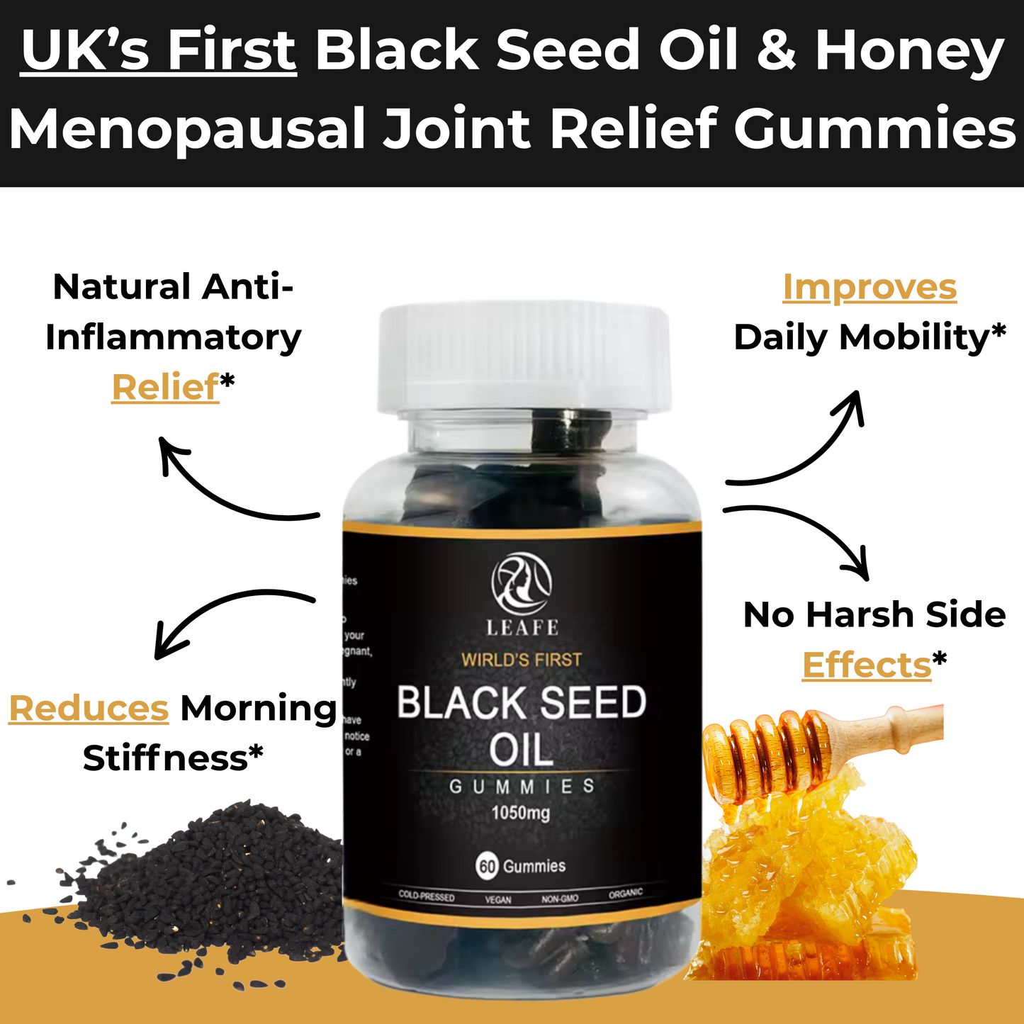 Black Seed & Honey Menopausal Joint Relief Gummies