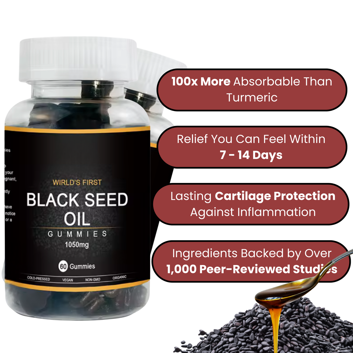 Black Seed Oil & Honey Joint Relief Gummies