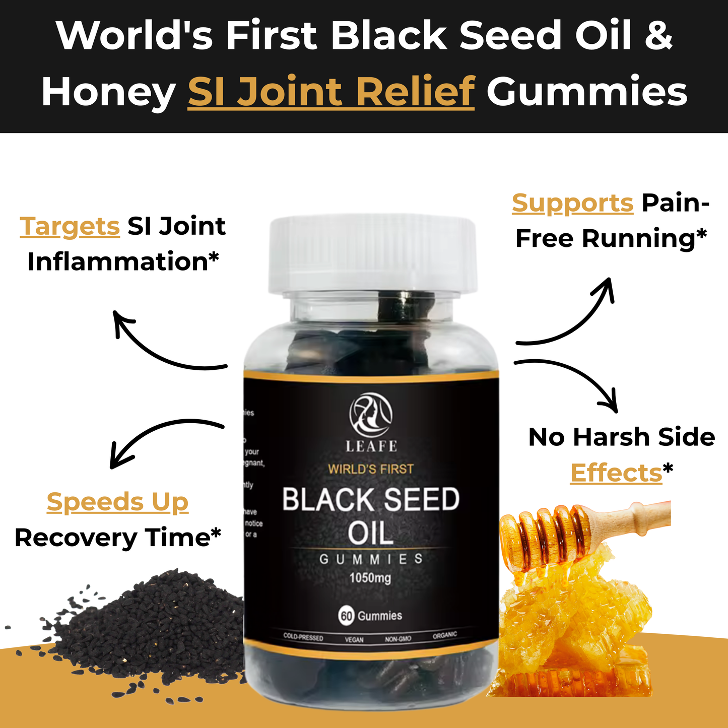 SI Runners Relief Black Seed Oil Gummies
